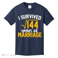 I Survived 144 Years Of Marriage Kids T-Shirt thumb 0