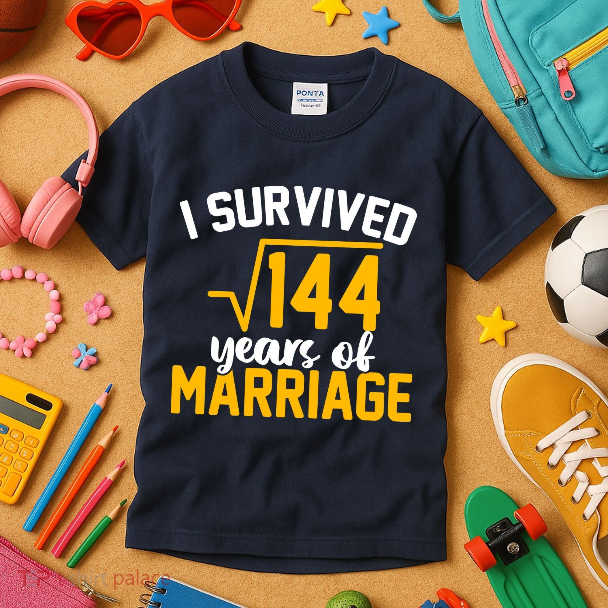 I Survived 144 Years Of Marriage Kids T-Shirt