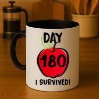 I Survived 180 Days Last Day Of School Coffee Mug thumb 4