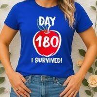 I Survived 180 Days Last Day Of School Women's T-Shirt thumb 2