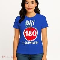 I Survived 180 Days Last Day Of School Women's T-Shirt thumb 4