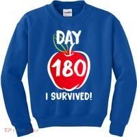 I Survived 180 Days Last Day Of School Kids Sweatshirt thumb 0