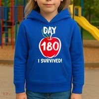 I Survived 180 Days Last Day Of School Kids Hoodie thumb 3