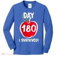 I Survived 180 Days Last Day Of School Kids Long Sleeve Shirt thumb 0