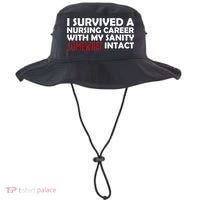 I Survived A Nursing Career With My Sanity Somewhat Intact Bucket Hat thumb 0