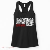 I Survived A Nursing Career With My Sanity Somewhat Intact Women's Tank Top thumb 0
