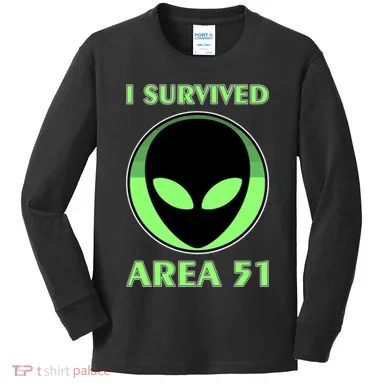 I Survived Area 51 Kids Long Sleeve Shirt