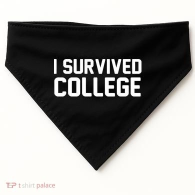 I Survived College USA-Made Doggie Bandana