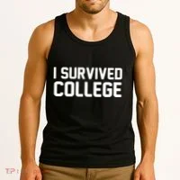 I Survived College Tank Top thumb 3