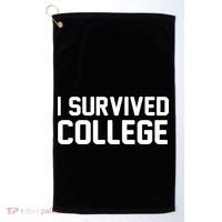 I Survived College Golf Towel thumb 0