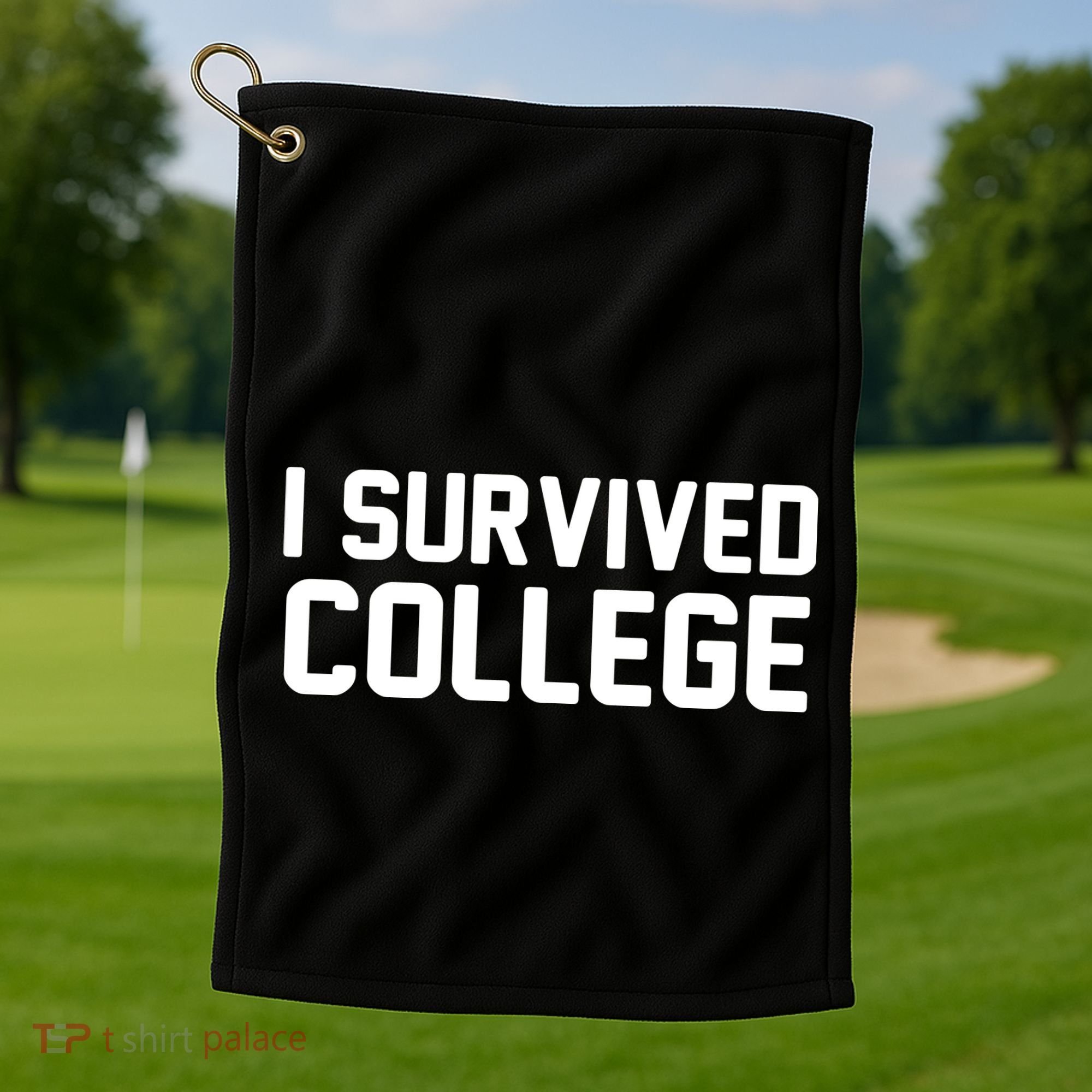 I Survived College Golf Towel