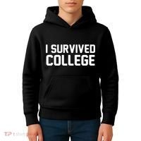 I Survived College Kids Hoodie thumb 4