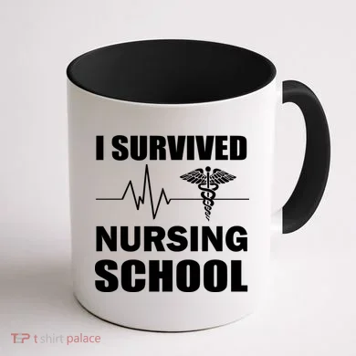 I Survived Nursing School Coffee Mug back