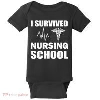 I Survived Nursing School Baby Bodysuit thumb 0