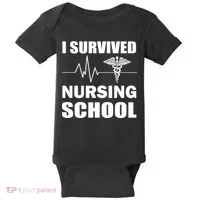 I Survived Nursing School Baby Bodysuit thumb 0