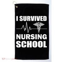 I Survived Nursing School Golf Towel thumb 0