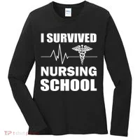I Survived Nursing School Women's Long Sleeve Shirt thumb 0