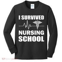 I Survived Nursing School Kids Long Sleeve Shirt thumb 0
