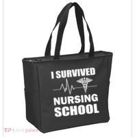 I Survived Nursing School Tote Bag thumb 2