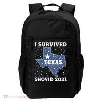 I Survived Snovid 2021Texas Snowstorm Backpack thumb 0