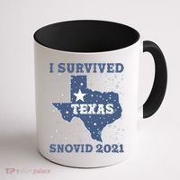 I Survived Snovid 2021Texas Snowstorm Coffee Mug thumb 1