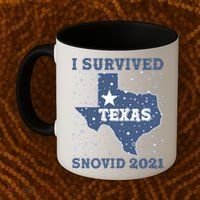 I Survived Snovid 2021Texas Snowstorm Coffee Mug thumb 2