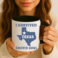 I Survived Snovid 2021Texas Snowstorm Coffee Mug thumb 3