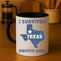 I Survived Snovid 2021Texas Snowstorm Coffee Mug thumb 4