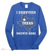 I Survived Snovid 2021Texas Snowstorm Long Sleeve Shirt thumb 0