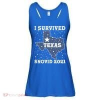 I Survived Snovid 2021Texas Snowstorm Ladies Essential Flowy Tank thumb 0