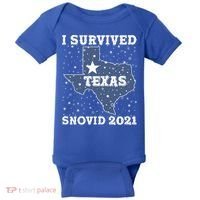 I Survived Snovid 2021Texas Snowstorm Baby Bodysuit thumb 0