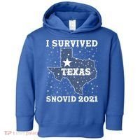 I Survived Snovid 2021Texas Snowstorm Toddler Hoodie thumb 0