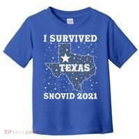 I Survived Snovid 2021Texas Snowstorm Toddler T-Shirt thumb 0