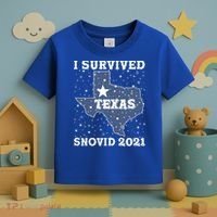 I Survived Snovid 2021Texas Snowstorm Toddler T-Shirt thumb 3