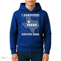I Survived Snovid 2021Texas Snowstorm Kids Hoodie thumb 4