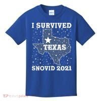 I Survived Snovid 2021Texas Snowstorm Kids T-Shirt thumb 0