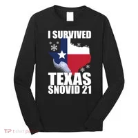 I Survived Texas Snow Storm Blizzard Snovid 21 Long Sleeve Shirt thumb 0
