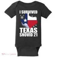 I Survived Texas Snow Storm Blizzard Snovid 21 Baby Bodysuit thumb 0