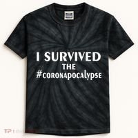 I Survived The Coronapocalypse Kids Tie-Dye T-Shirt thumb 0