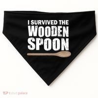 I Survived The Wooden Spoon USA-Made Doggie Bandana thumb 0