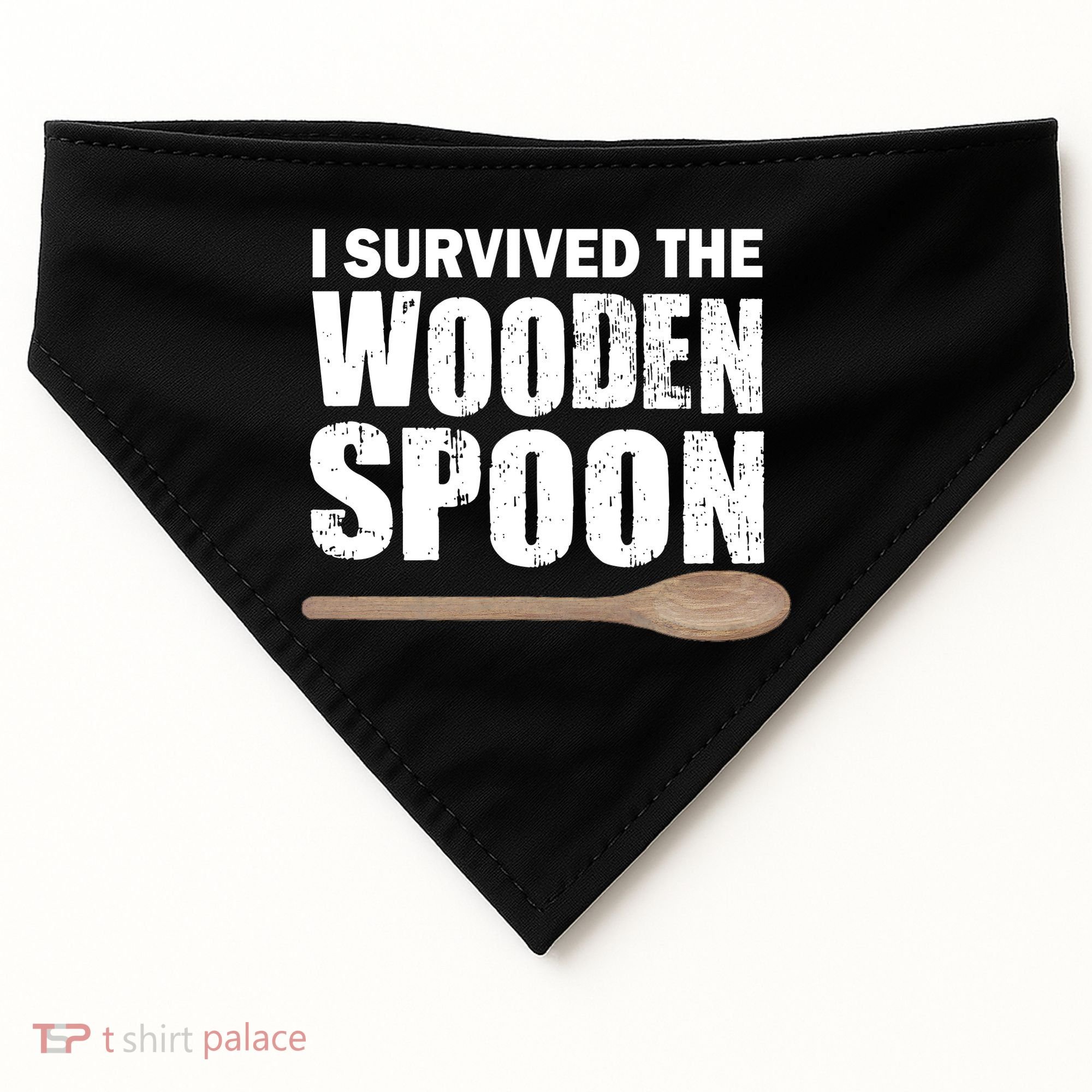 I Survived The Wooden Spoon USA-Made Doggie Bandana