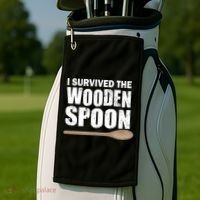 I Survived The Wooden Spoon Golf Towel thumb 2