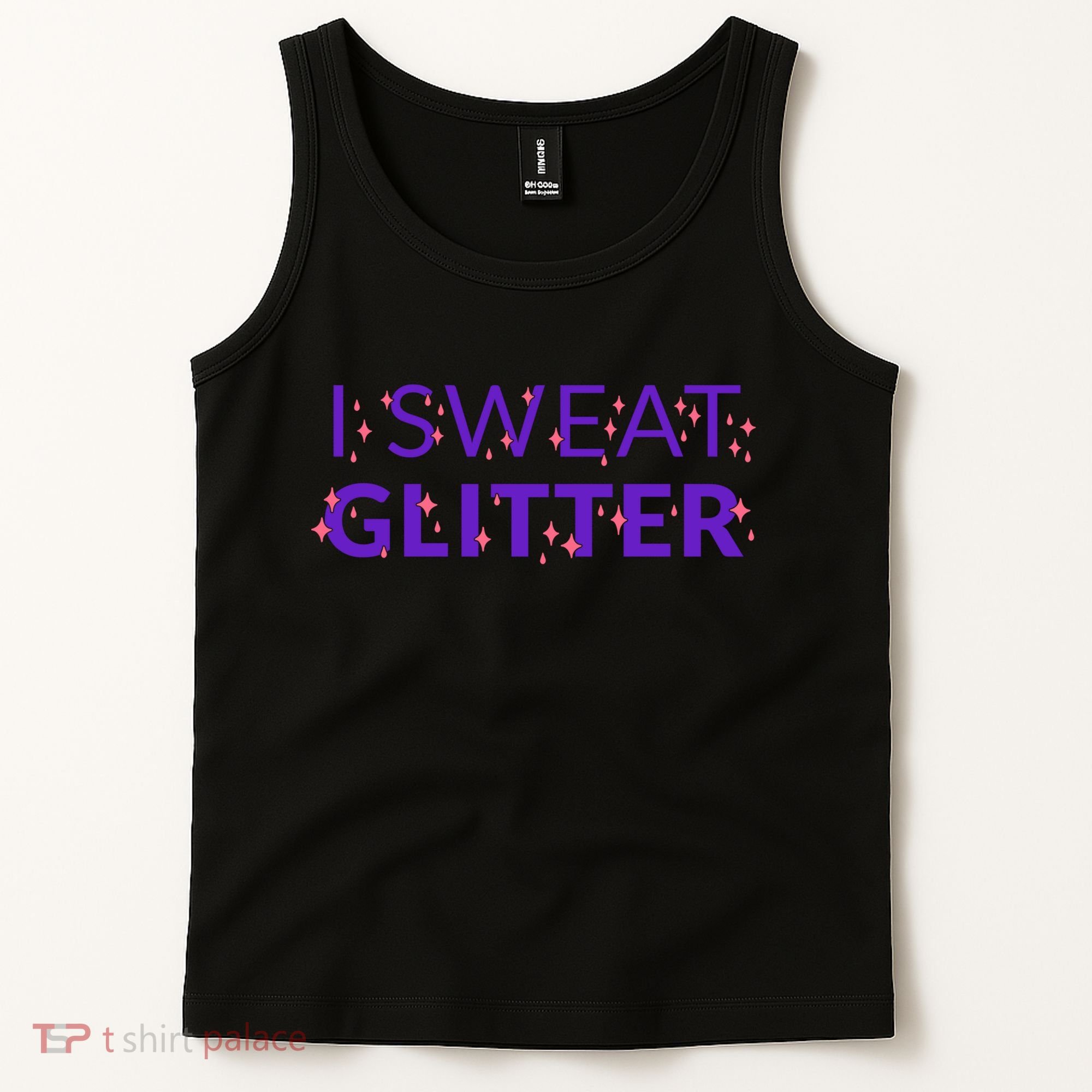 I Sweat Glitter Tank Top