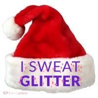 I Sweat Glitter Santa Hat thumb 0