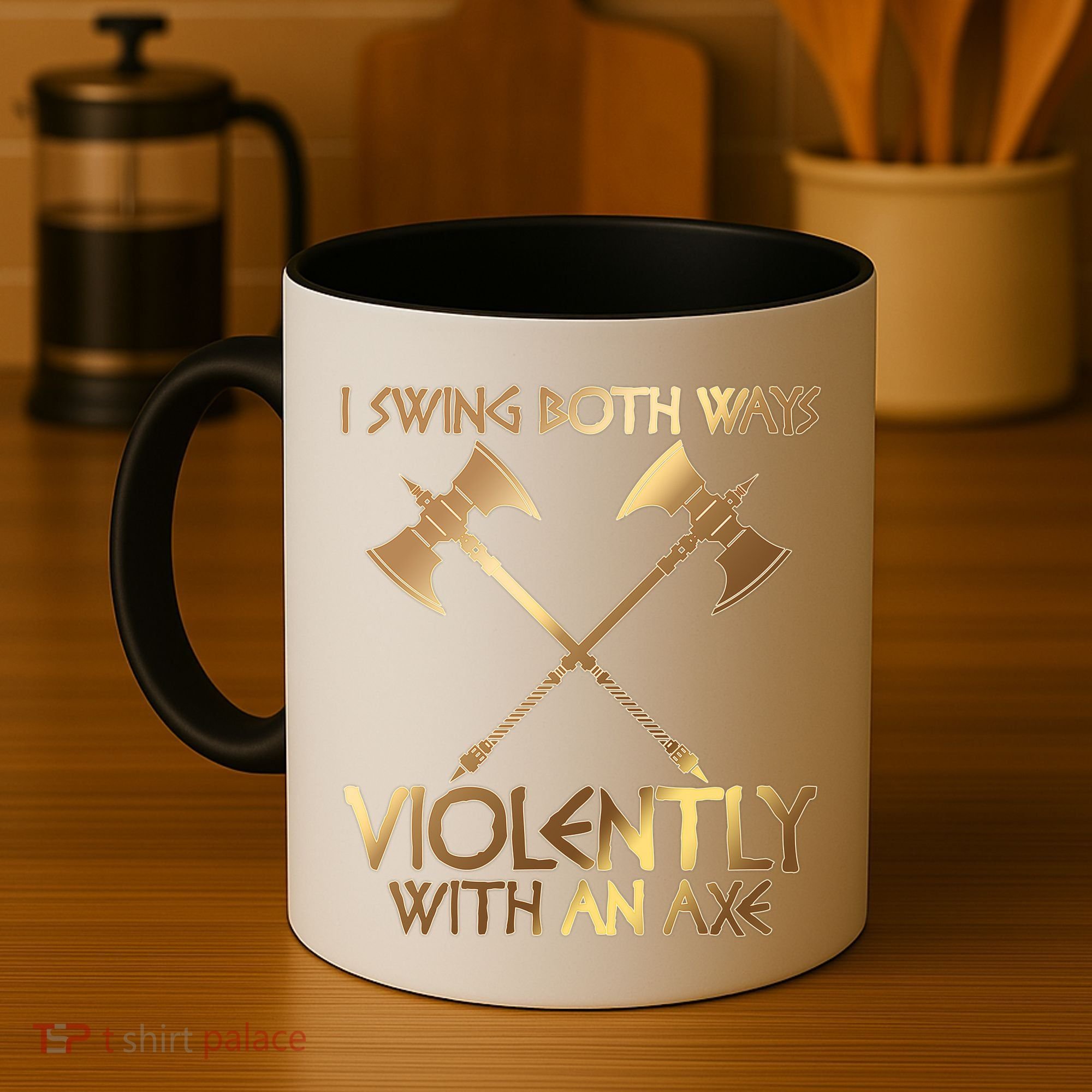 I Swing Both Ways Violently With An Axe Coffee Mug