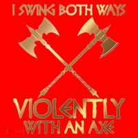 I Swing Both Ways Violently With An Axe Santa Hat thumb 1