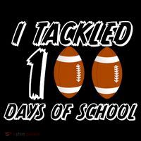 I Tackled 100 Days Of school Doggie Tank thumb 4