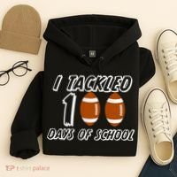 I Tackled 100 Days Of school Hoodie thumb 4