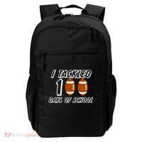 I Tackled 100 Days Of school Backpack thumb 0