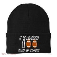 I Tackled 100 Days Of school Beanie thumb 0